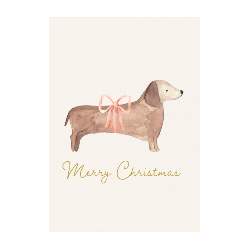Christmas Greeting Card - Dashchund Christmas